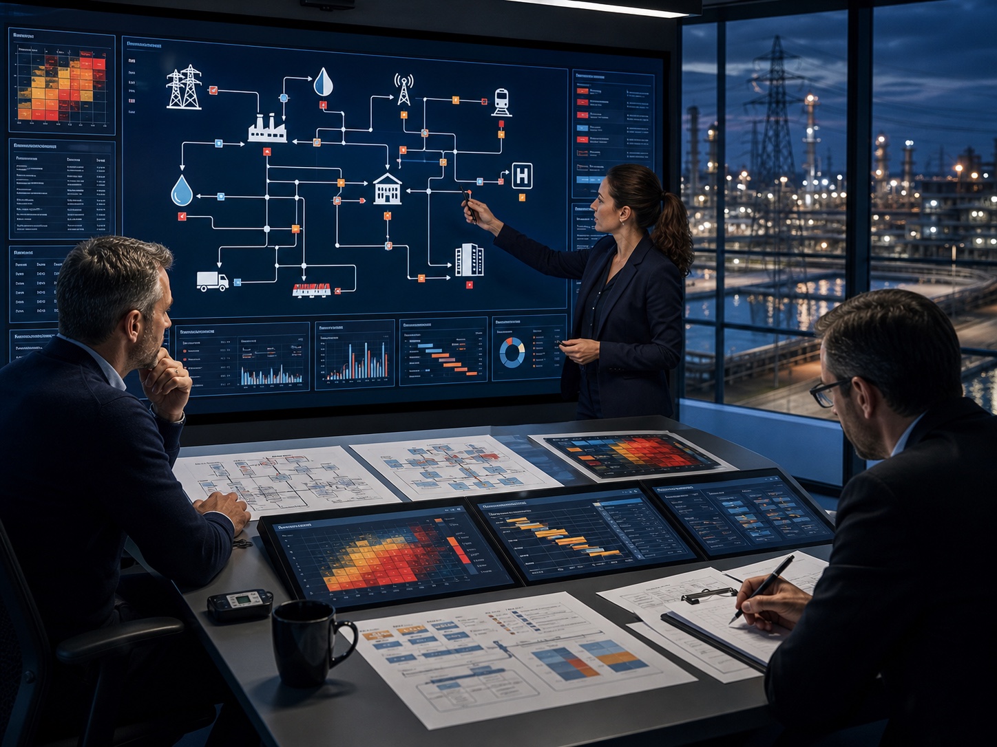 Risk analysis and business continuity planning for interdependent critical infrastructure