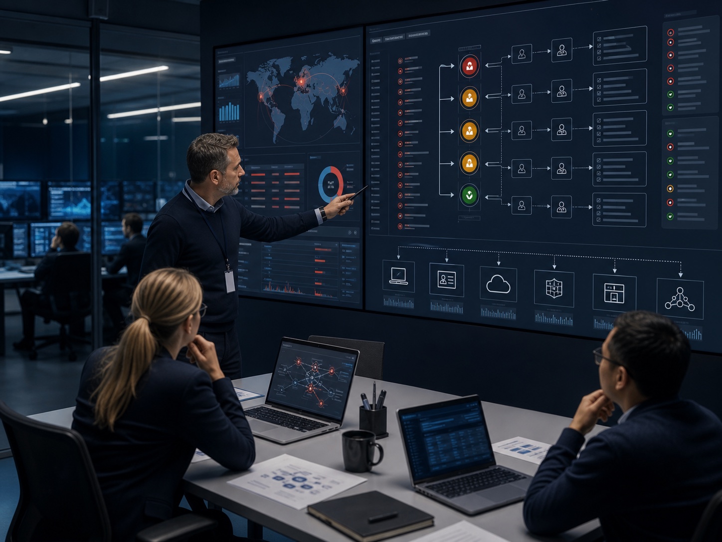 SIEM-supported incident-response process for detecting, containing and reviewing a cyberattack
